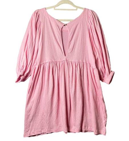 Petal and Pup  Dress 2 Pink Ermias Long Balloon Sleeve Mini Smock Dress NEW