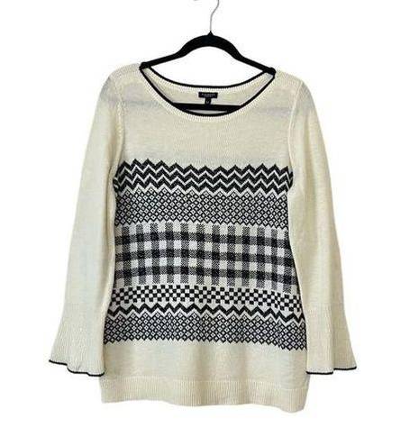 Talbots  Wool Blend Geometric Print Crew Neck Sweater Size 1XP