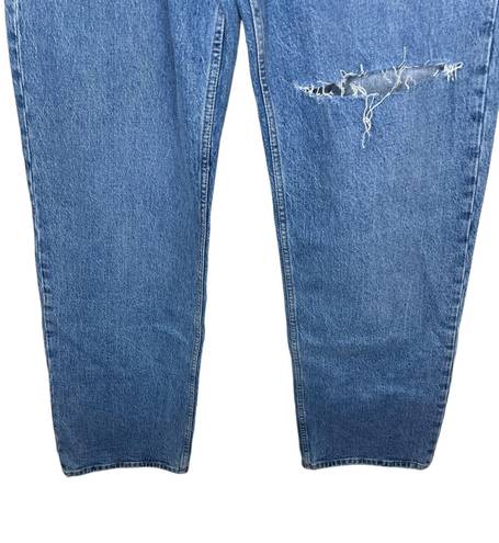 Abercrombie & Fitch Curve Love Medium Destroy High Rise 90s Relaxed Jeans