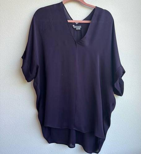 Vince  100% Silk Bordeaux Red Dolman Relaxed Oversize Career Blouse Size Medium