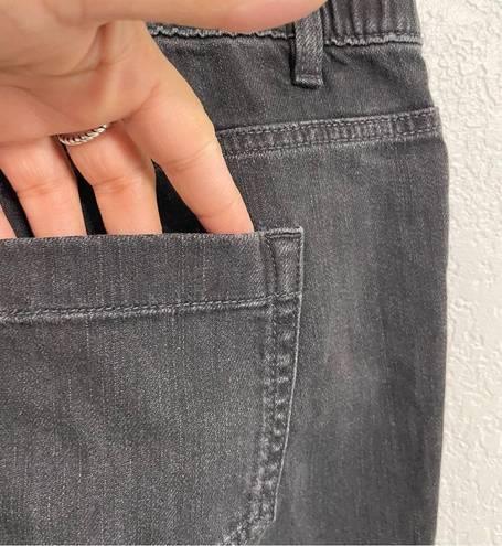 J.Jill  Pure Denim Womens Jeans Washed Black Relaxed Ankle Pull On Size Medium P