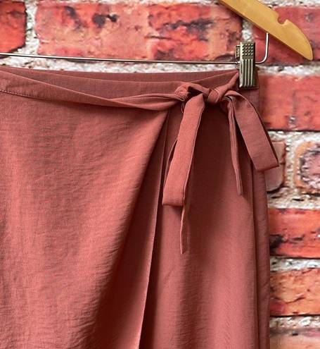 Topshop Bronze  High Low Wrap Flowing Maxi-Length Skirt