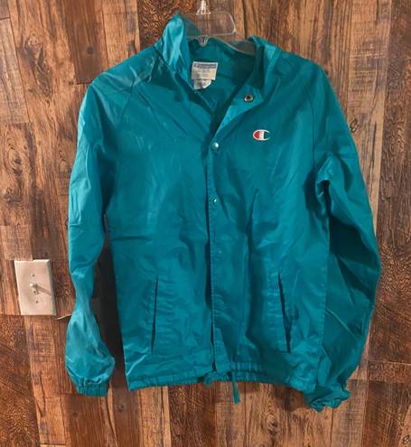 Champion wind breaker / raincoat women's or men size XS. Green