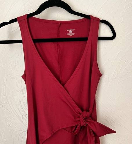 Patagonia  sleeveless maroon wrap dress size XS