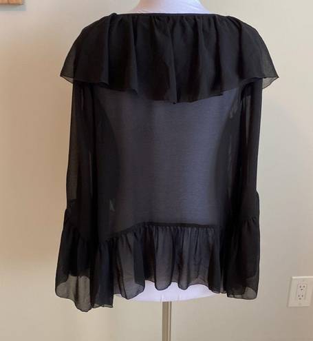 Rebecca Minkoff Black Chiffon Patti Blouse