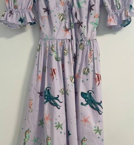 Hill House NWT  lilac Ophelia dress in Sea Creatures