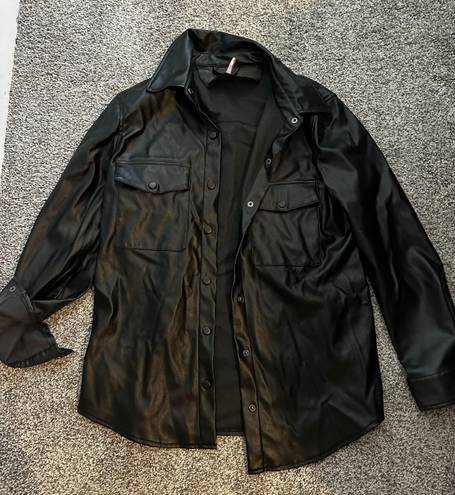 Leather Jacket Black Size M
