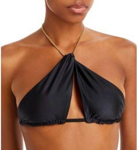 PilyQ New.  black chain bikini top. Medium. Retails $92