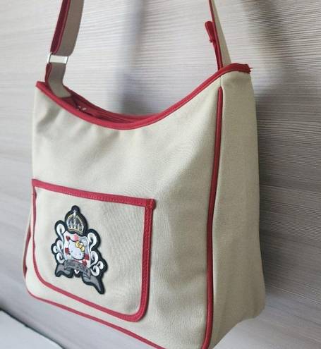 Sanrio  Royal Crown Hello Kitty Patch Messenger Shoulder Crossbody Canvas Bag