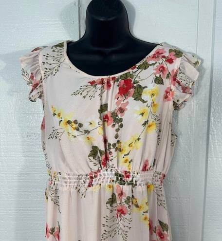 Isabel Maternity  Pink Floral Maxi Dress Size Medium EUC