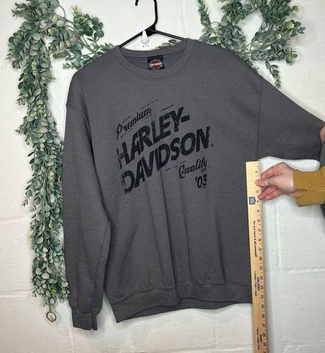 Harley Davidson  | women gray crewneck pullover long sleeve