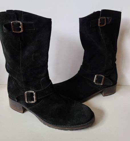 Vero Cuoio Boots Size 10.5 Black Suede