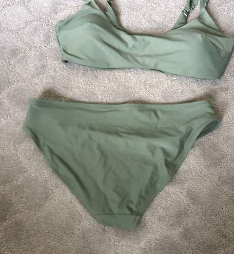 Aerie Green Ruffle Bikini