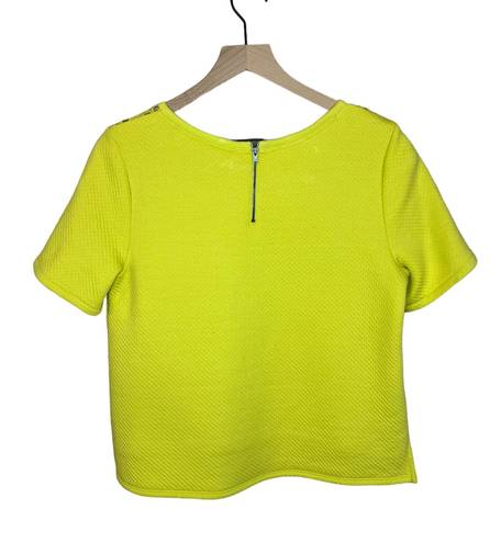 Loft Neon Geo Eyelet Boxy Cropped Top