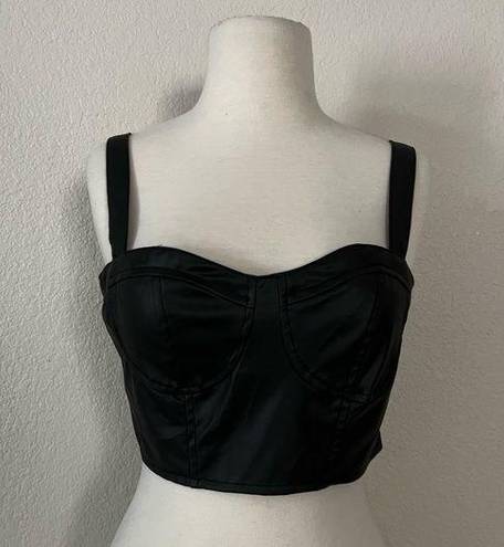 New Look NWT  Leather Style Corset Top