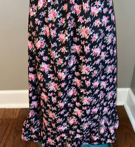 Tuckernuck  Hyacinth‎ House Black Floral Seaport Midi Dress Size Small