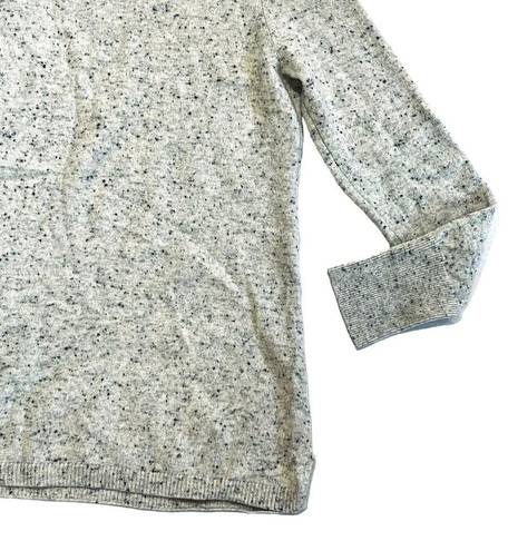 Talbots  Women’s 100% Cashmere Gray Speckled Sabrina Portrait Collar Sweater M P