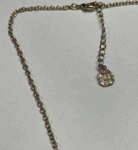 Monet  Costume Necklace Gold Tone / Rhinestone Pendant