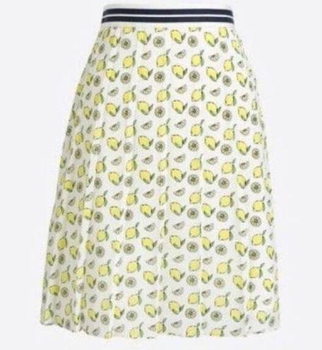 J.Crew  Preppy Lemon Pleated Skirt 6