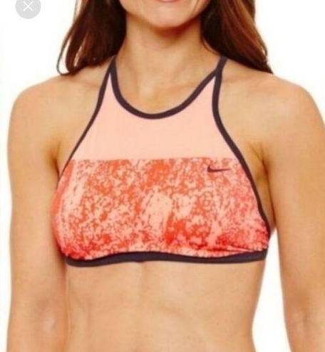 Nike  High Neck Tie Cross Back Mesh Swimsuit Top Size XL NWT