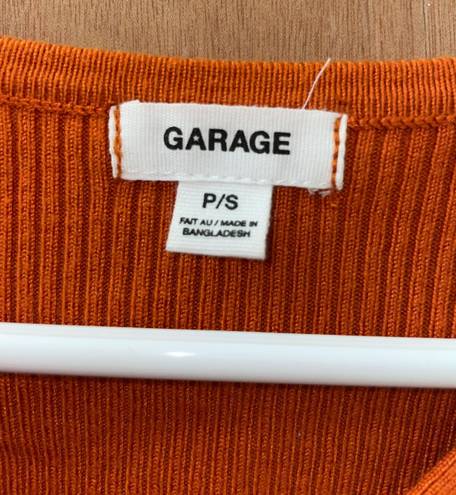 Garage Cropped Orange Long Sleeve