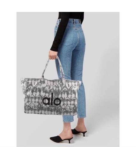 Alo Yoga Grey Tie Dye Shopper Tote Bag One Size