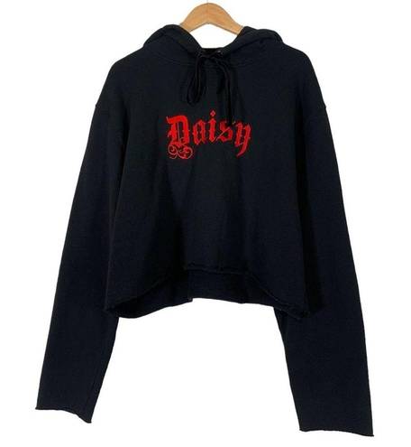  Daisy TV Gothic Oversized Hoodie Sweatshirt Black Size M/L