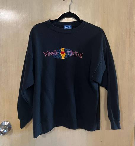 Vintage Winnie The Pooh Crewneck Black Size M