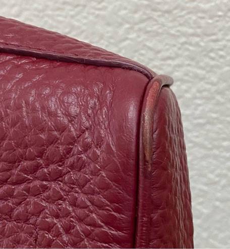 Furla  Avril BAPWAVR Burgundy Wine Pebbled Leather Guitar Strap Crossbody Bag