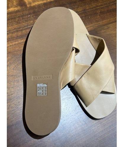 Everlane  The Day Crossover Sandals in Light Taupe 9 New Womens Slides Flats