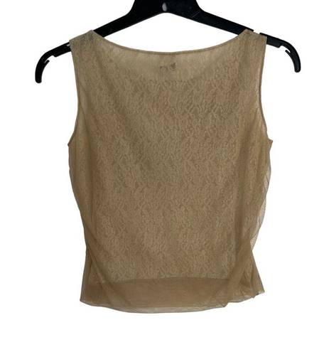 Hanky Panky VINTAGE  Brown Sleeveless Layered Lined Sequin Tank Top