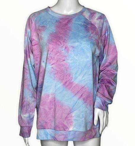 Zeagoo  Sweatshirt Womens Medium Blue Purple Tie Dye Casual Lounge Athleisure