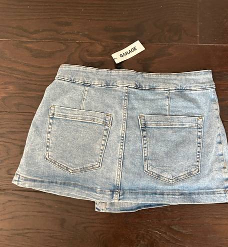 Garage Light Blue Jean Skirt