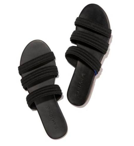 Rothy's ROTHY’S Women's Black Triple Band Slide Sandals Size 9.5 NWOB