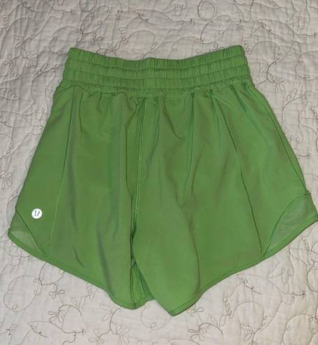 Lululemon hotty hot 4” Shorts Scream Green