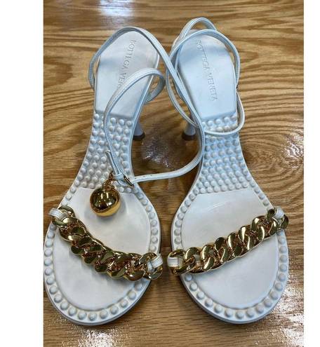 Bottega Veneta  Dot Chain Ankle Strap Sandals
NWOB size 38.5 (s18)