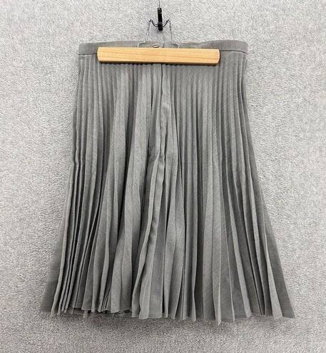 Apostrophe  Women's Full A Line Skirt Pleated Solid Gray Size 10 Midi Unlined