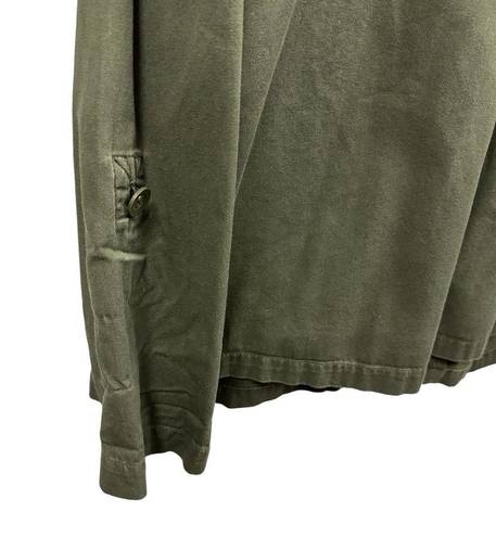 Roxy  Olive Green Embroidered Zip Up Hooded Jacket Surf Company Women’s Large