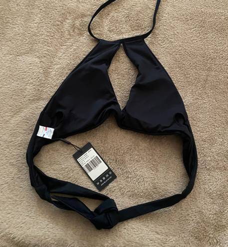 Relleciga Women's Sexy Keyhole Swimsuit Cutout High Neck Bikini Top