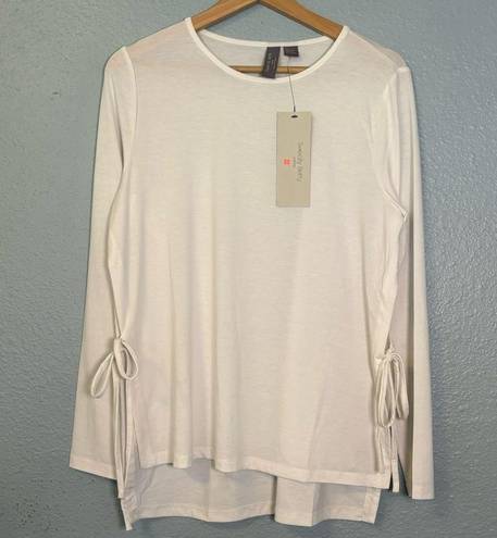 Sweaty Betty NWT  Tie Side Yoga Long Sleeve Top Lily White