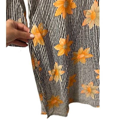 Modcloth Orange Flower Power Cover Up Dress