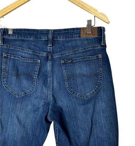 Lee  307 Mid Rise Bootcut Jeans Womens 12 (33X30) Regular Fit Dark Wash Denim