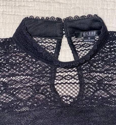 GUESS Black Lace Top