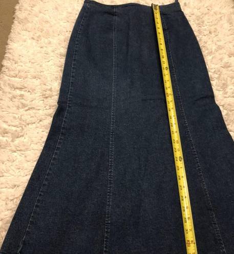 Talbots Dark Wash Denim Maxi Skirt