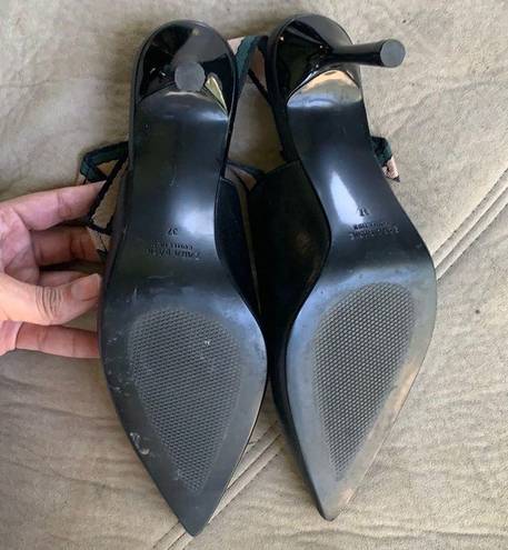 ZARA  black leather Heels Pumps