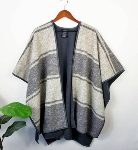 IKE‎ BEHAR Reversible Fleece Poncho Wrap On OS Size undefined