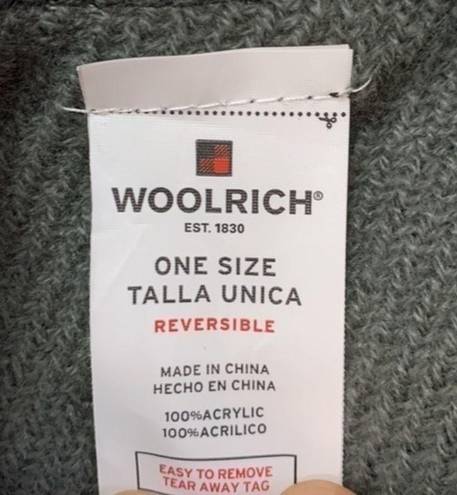 Woolrich  reversible blanket wrap poncho one size gray black soft acrylic