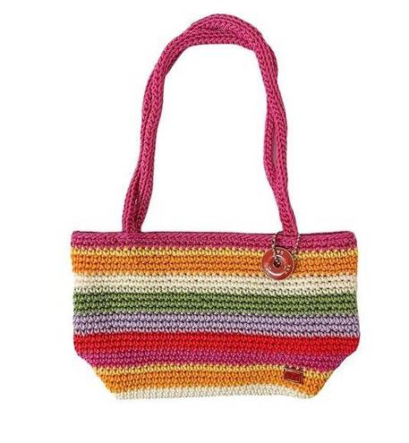 The Sak  Colorful Stripe Crochet Shoulder Bag Purse