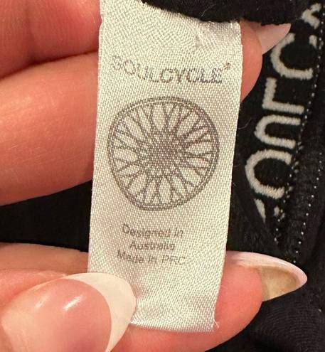 SoulCycle  BLACK WHITE COTTON BRALETTE LOUNGEWEAR RACERBACK TOP S