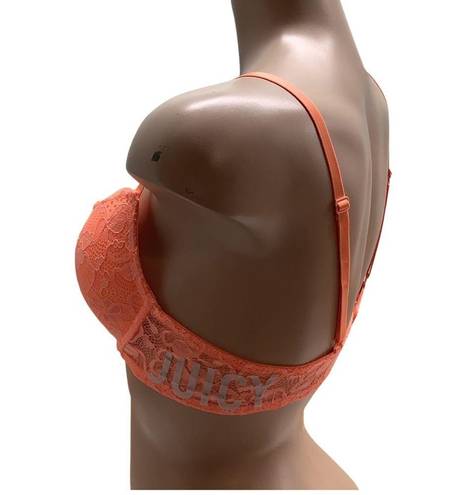 Juicy Couture  Orange Lace Bra Size 34B Preloved